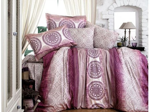 Постельный комплект Sateen Aran Kolorada V2 розовое Полуторный