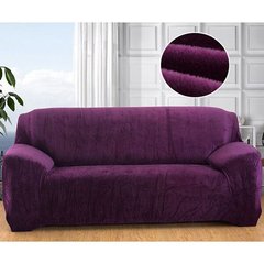 Чехол на трехместный диван 195х230 Фиолетовый из микрофибры