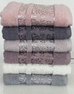 Комплект махровых полотенец VIP Cotton (6 шт) Buket, хлопок 90х150