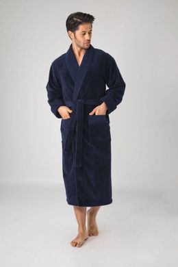 Длинный мужской халат без капюшона ns 20665 lacivert L/XL