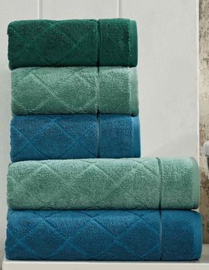 Комплект полотенец микрокотон 550 г/м2 зеленых оттенков (3 шт), Kilim