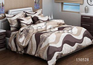 Набор постельного белья бязь light Аделина бежевое Евро