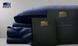 Наволочка Dark Blue сатиновая Jefferson синяя с планкой 40х60