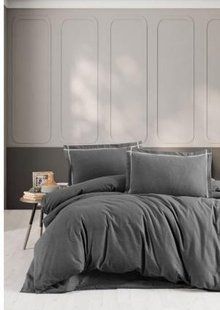 Фланелевое постельное белье Soprano Anthracite Евро