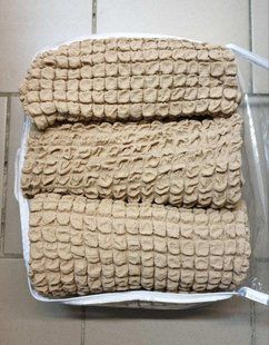 Чохли на стільці з воланом (6 шт) кавові