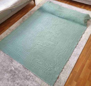 Зеленая махровая простынь NERGIZ YESIL 160х220
