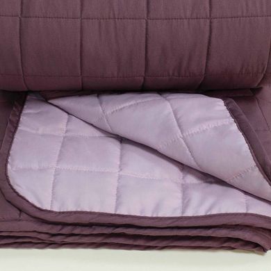 Летнее стеганое одеяло-покрывало Дуэт пурпурная роза 140х210