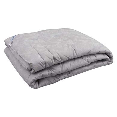 Шерстяное одеяло стандарт Серый вензель в бязи 140х205