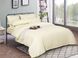 Простынь из страйп-сатина на резинке цвет шампань 80х190