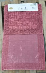 Комплект махрових килимків для ванної Vintage Mosso Cotton малиновий