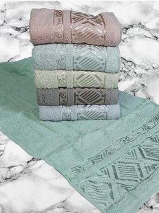 Набор махровых полотенец VIP Cotton Ecose в комплекте 6 шт, хлопок 70х140