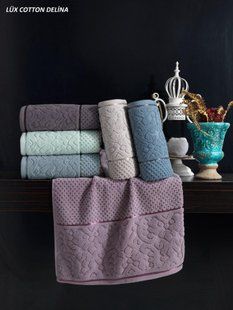 Комплект из шести хлопковых полотенец Cotton Delux Jacquard Delina 70х140