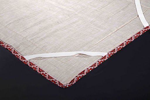 Наматрасник из льна с резинкой по углам в льняной ткани 160х200