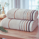 Махровое полотенце Stripe , 100% хлопок Jacquard кремовый &mdash; 600 г/м&sup2; 70х140