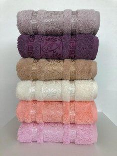 Комплект махровых полотенец VIP Cotton (6 шт) Diana, хлопок 70х140