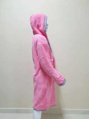 Темно рожевий махровий халат Welsoft для підлітків зі смужками 11-12 років