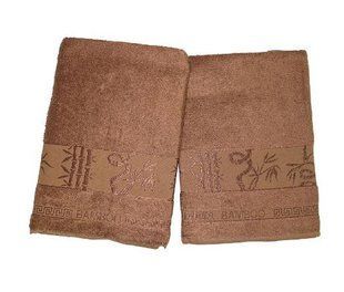 Комплект полотенец из бамбука Bambooo коричневый без коробки
