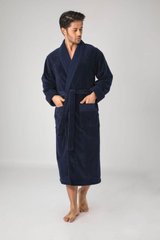 Довгий чоловічий халат без капюшона ns 20665 lacivert 4XL