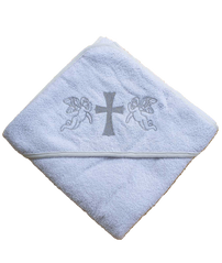 Крыжма для крещения с серебряным уголком 92х92
