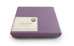 Простынь на резинке Plum U-tek хлопок Hotel Collection сливовая 200х220