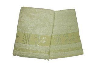Комплект полотенец из бамбука Bambooo оливка без коробки