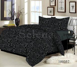 Постельное белье из бязи Нomy Black черное Евро