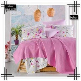 Комплект постельного Bahar с жаккардовым покрывалом Pike Set Begenal