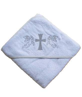 Крижма для хрещення з срібним куточком 92х92