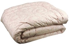 Теплое шерстяное одеяло розовое в бязи 200х220