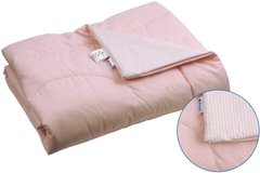 Детское летнее хлопковое одеяло розовое в бязи