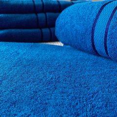 Махровое полотенце Ricci синее, 400 г/м2 хлопок 70х140
