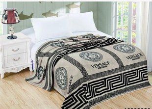 Плед флисовый Versace кремовый Wellsoft 200х215