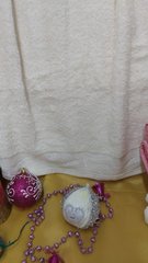 Махровое полотенце для лица кремовое 50х90