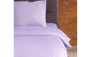 Постільний комплект Plum-White Stripe U-tek бавовна Hotel Collection сливовий Двохспальний