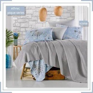 Комплект постельного Icona с жаккардовым покрывалом Pike Set Begenal