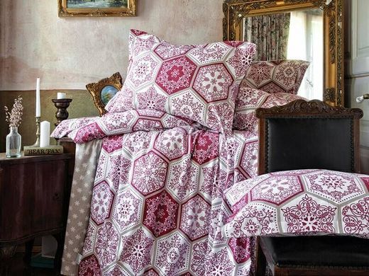 Фланелева постільна білизна Aran Honeycombs bordo бордове Полуторний