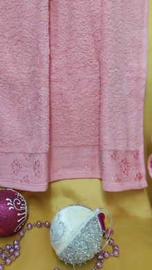 Махровий рушник для обличчя рожевий 50х90