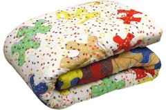 Детское зимнее силиконовое одеяло Пазлы в бязи