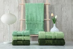 Комплект зеленых полотенец бамбук 70х140 (3 шт), Bambu Aynali Agac