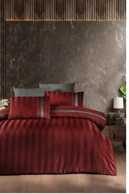 Люксовое постельное белье из сатина Artwel dark red Евро