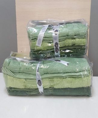 Комплект зеленых полотенец бамбук 70х140 (3 шт), Bambu Aynali Agac