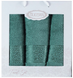 Набір зелених махрових рушників Cotton (3 шт) з бавовни.
