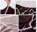 Чохол на тримісний диван 195х230 коричневого кольору з візерунком