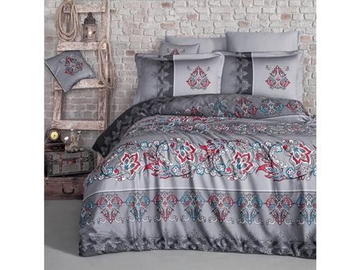Постільний комплект Sateen Aran Simena V2 сіре Сімейний