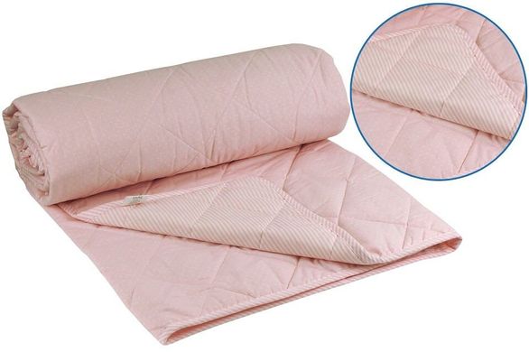 Летнее хлопковое одеяло розовое в бязи 140х205
