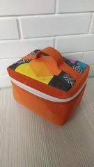 Текстильный бокс - органайзер для вещей Rizo Фигуры оранжевый 15х20