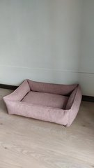 Лежак для домашних животных Rizo теплый розовый со съемным чехлом 45х60