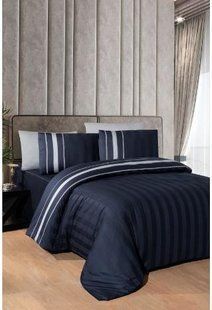 Люксовое постельное белье из сатина Artwel navy blue Евро