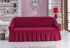 Натяжний декоративний чохол на диван Modern малиновий Арія