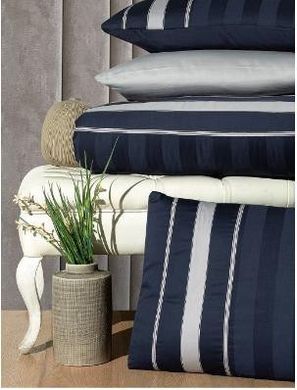 Люксовое постельное белье из сатина Artwel navy blue Евро